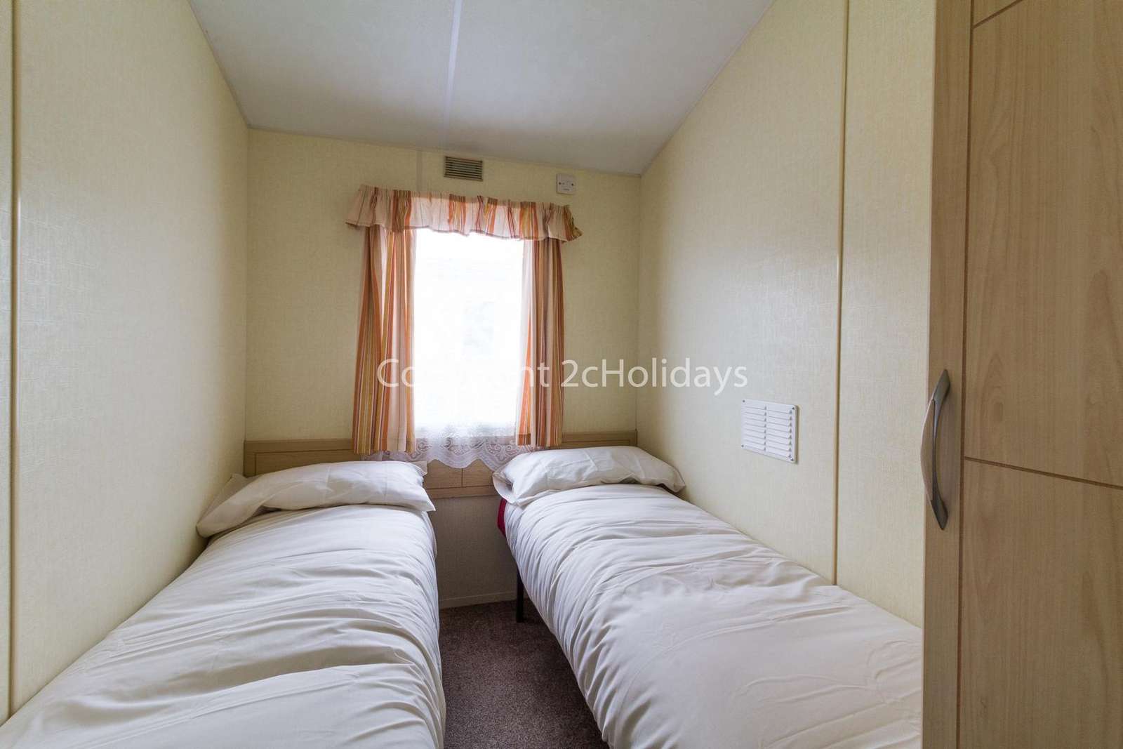 Static home for hire at the Cherry Tree Holiday Park