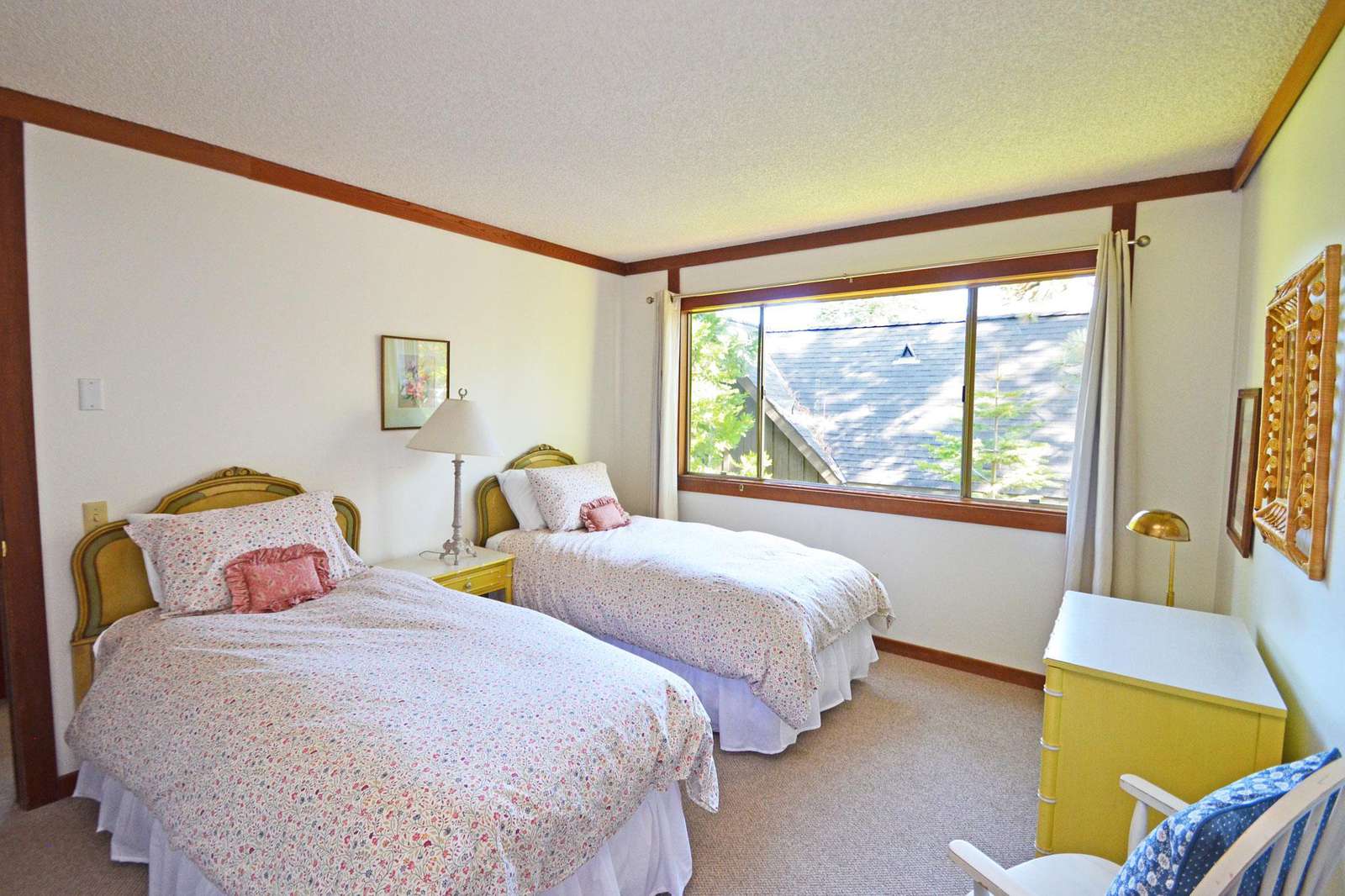 Twin Bedroom with Down Comforters