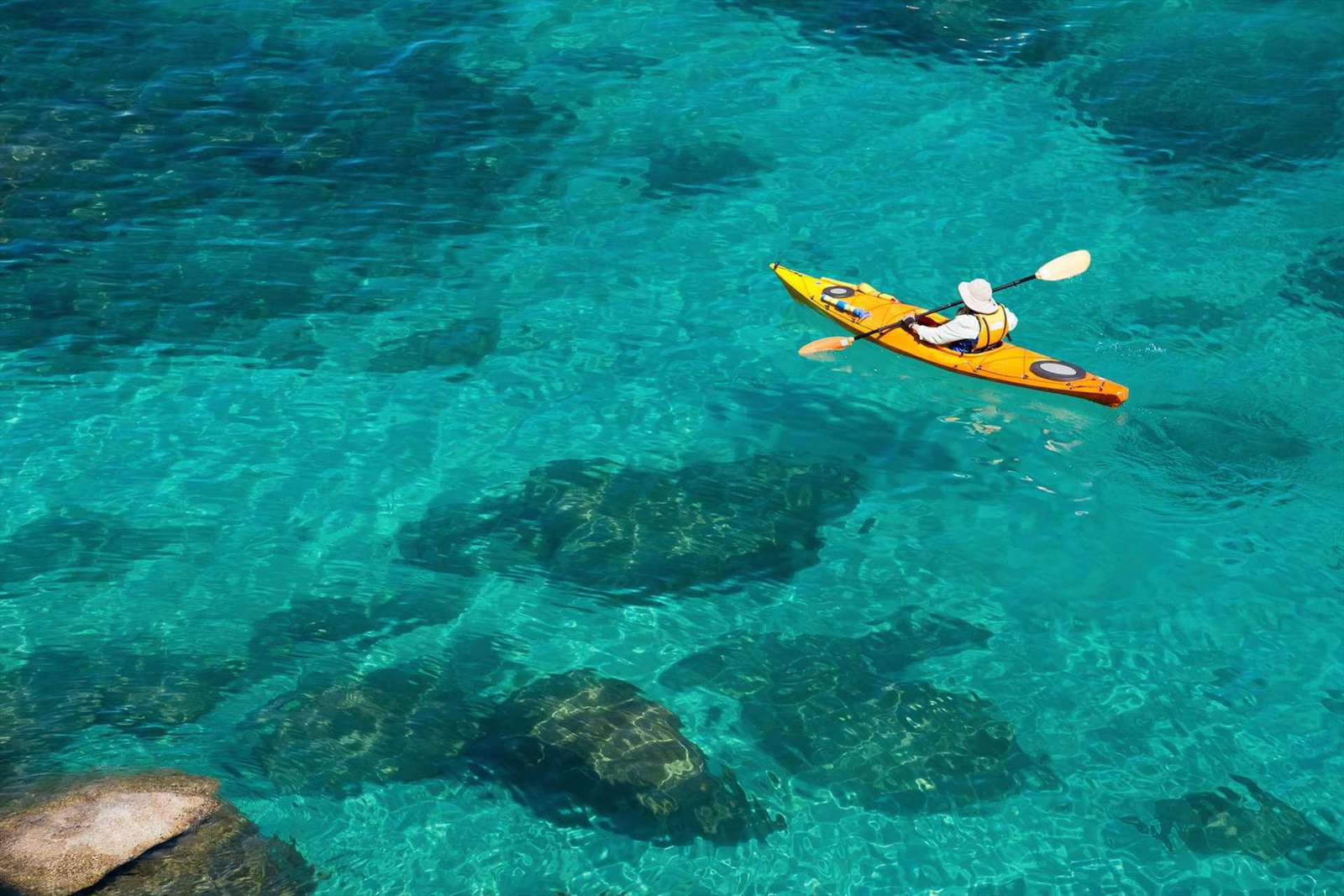 Kayaking on Lake Tahoe