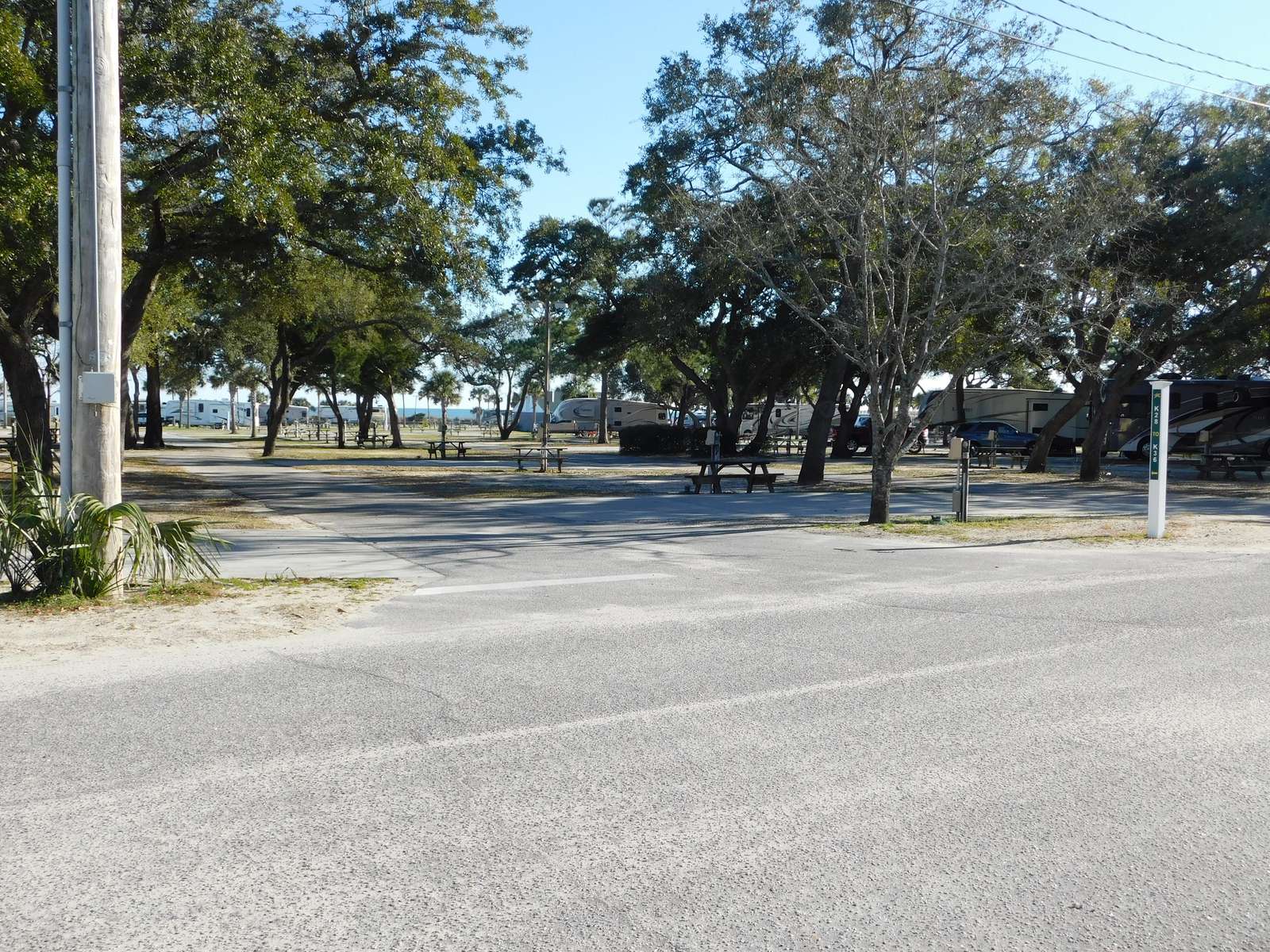 Camping area across the street