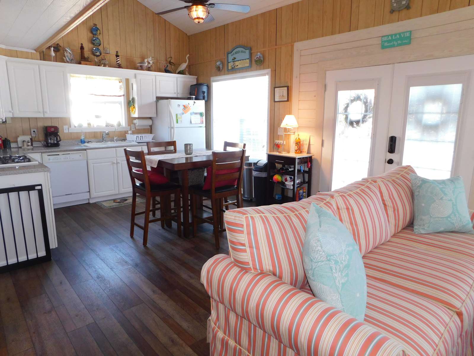 View to kitchen from Family room