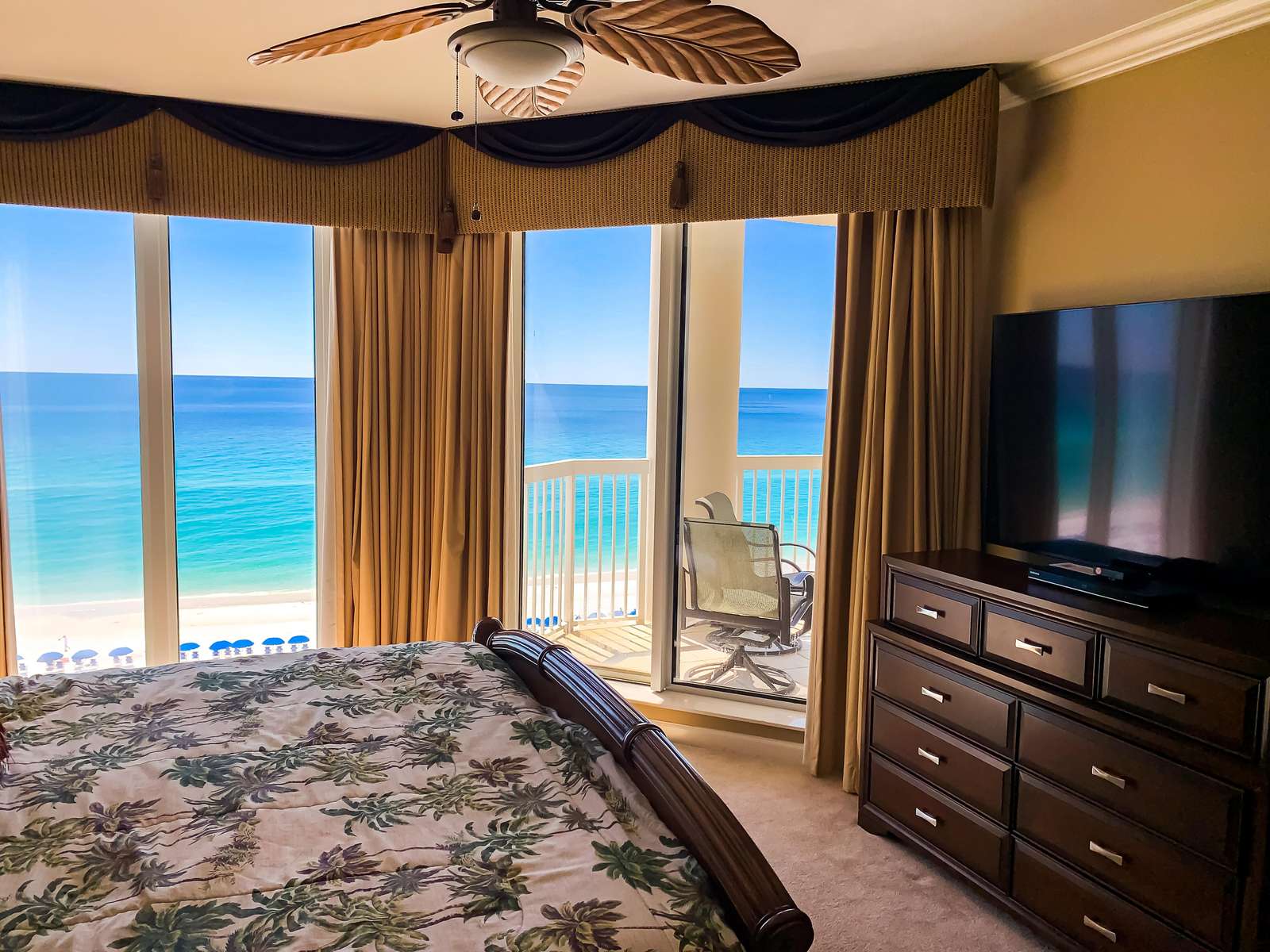 Large screen TV in master