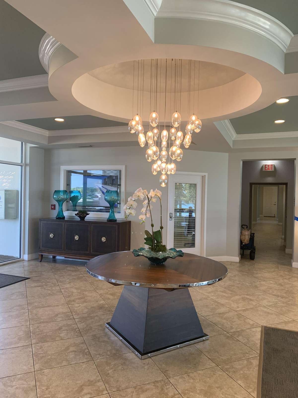 Silver Beach Towers lobby entrance