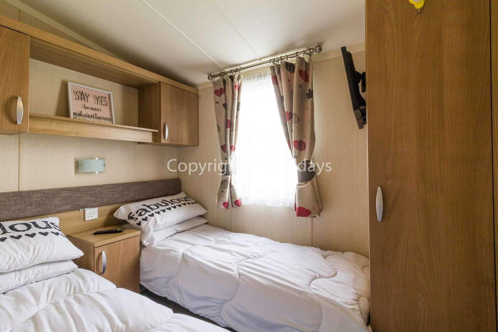 Both twin bedrooms come with a TV!
