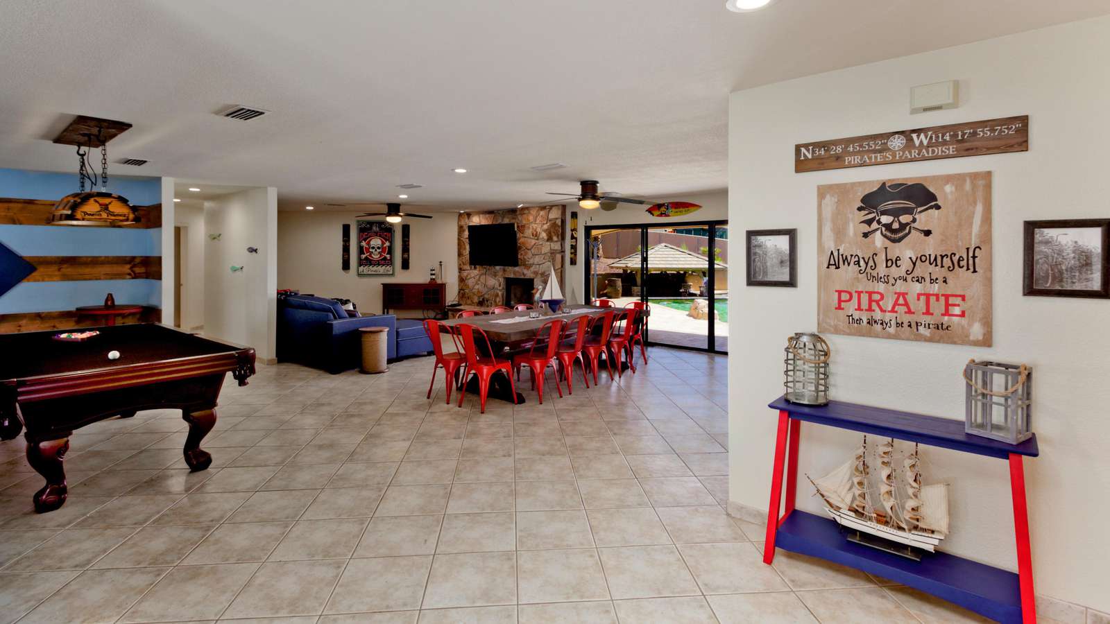 Open dining room and Rec room
