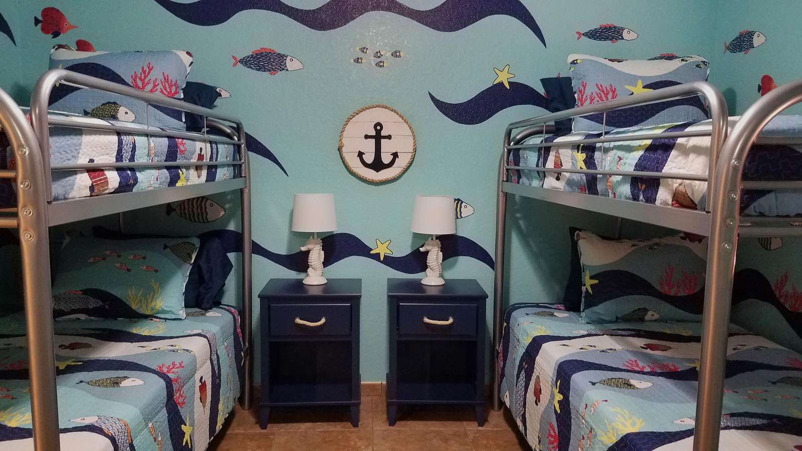 Under the sea room Sleeps 4 adults or 4-6 kids