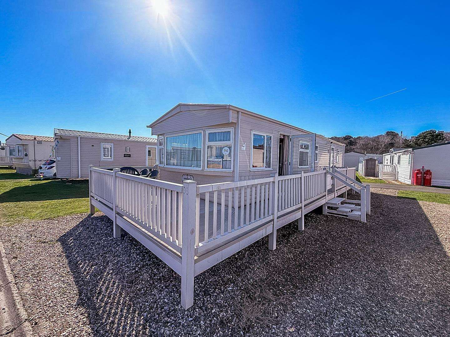 Picture yourself taking in the sea air on the decking of this dog friendly, 6 berth caravan, just moments from the sea. - property