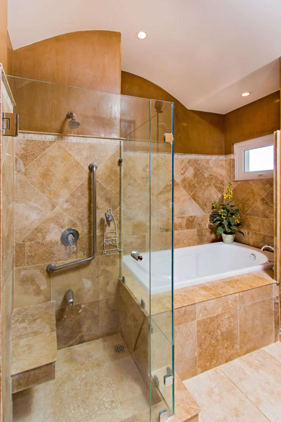 Master bathroom, garden tub, walk in shower