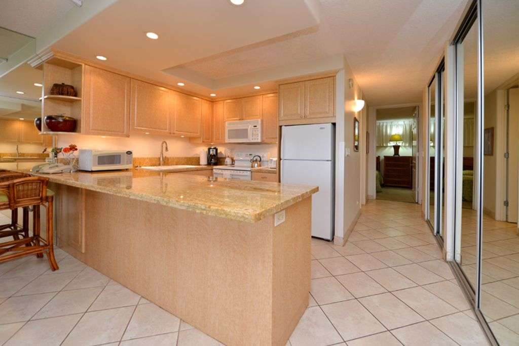 Kitchen with Gorgeous new Marble Countertops
