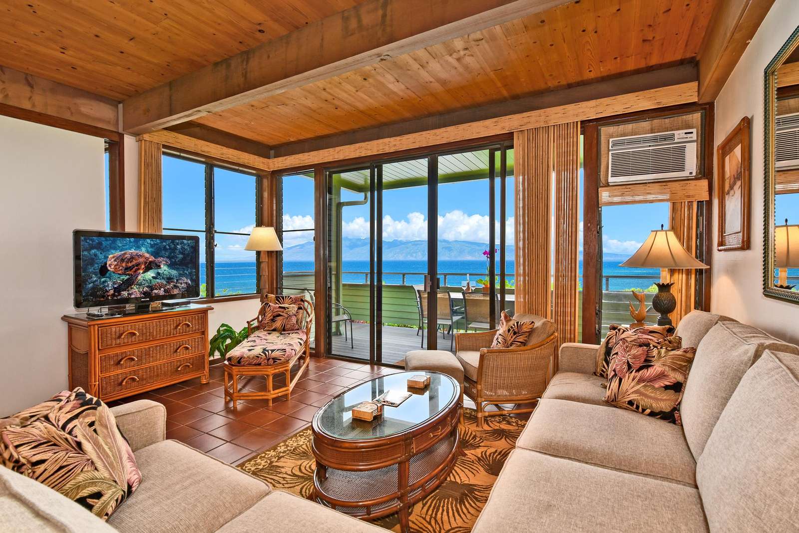 Living Room w/Ocean Front View