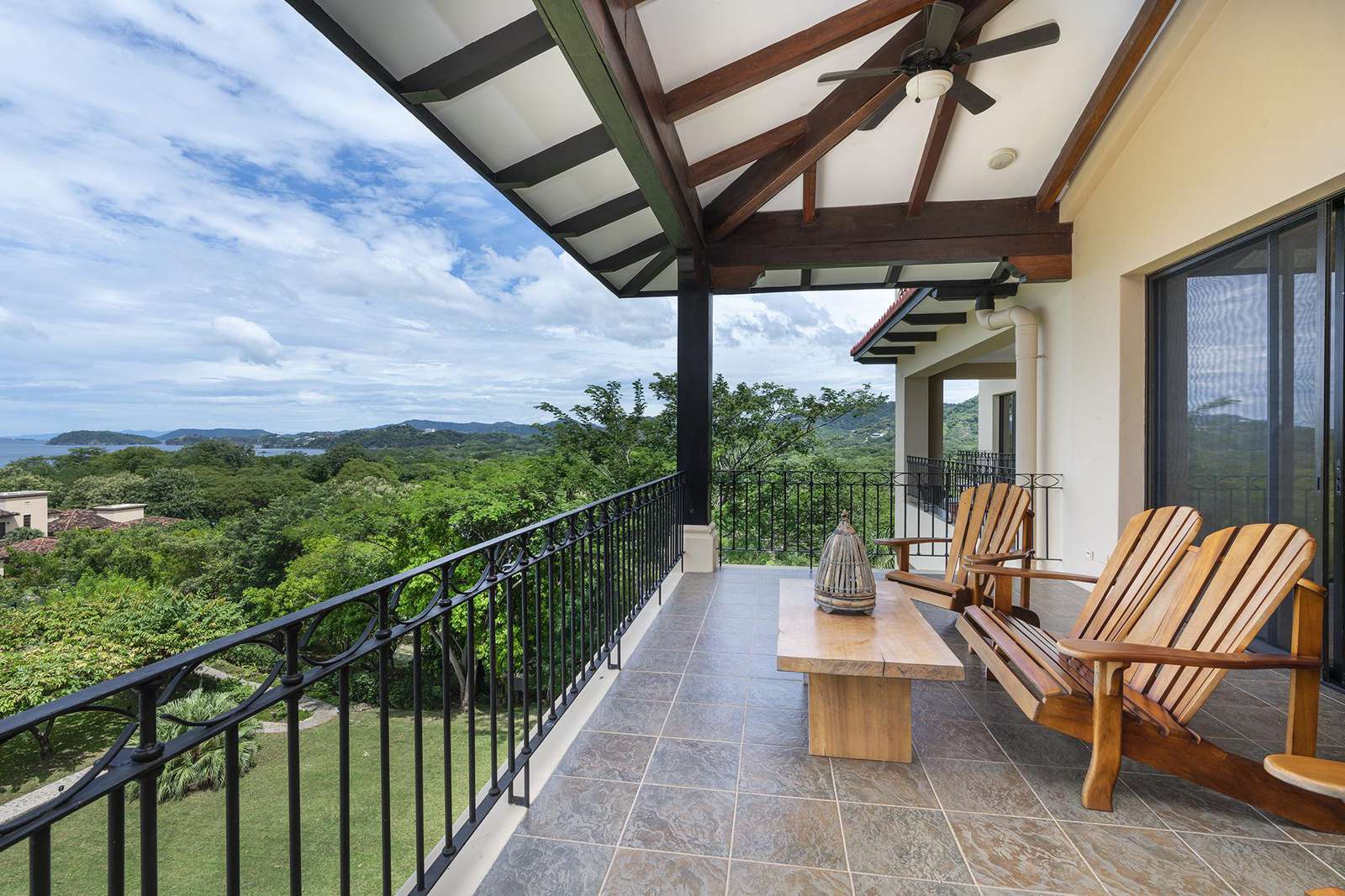 Spacious ocean view balcony