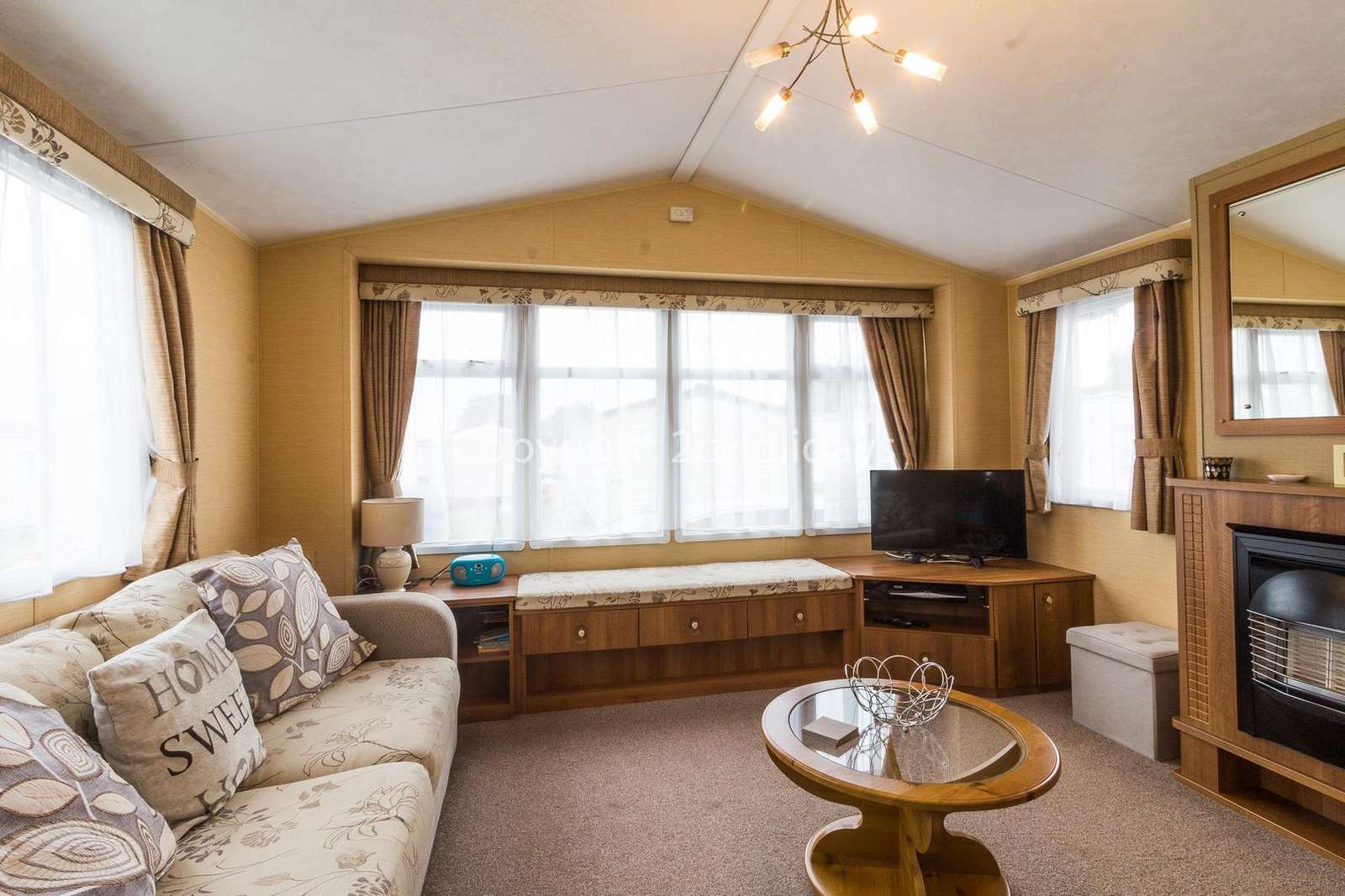 Cosy and homely lounge with a TV and gas fire!