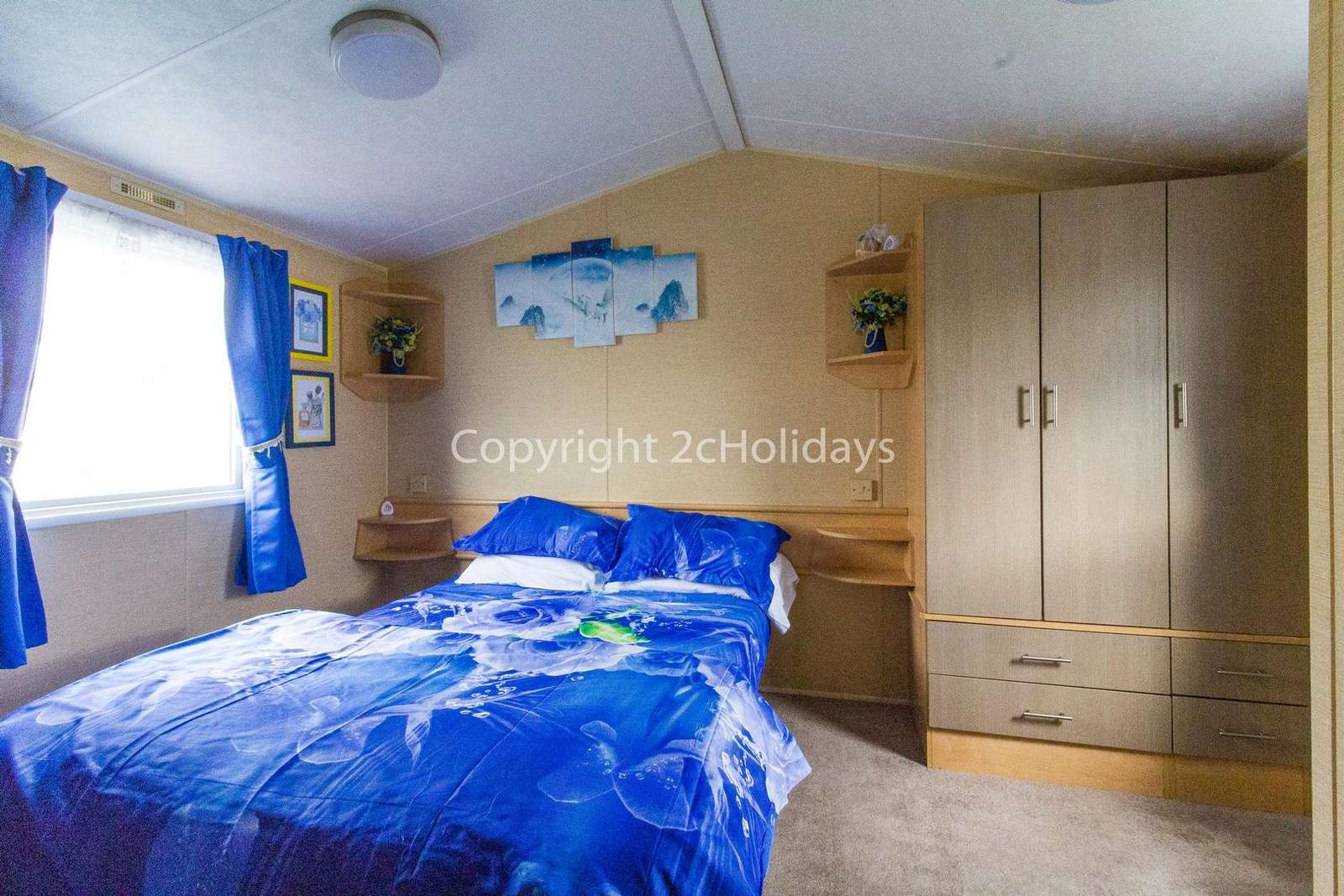 Spacious master bedroom with plenty of storage space