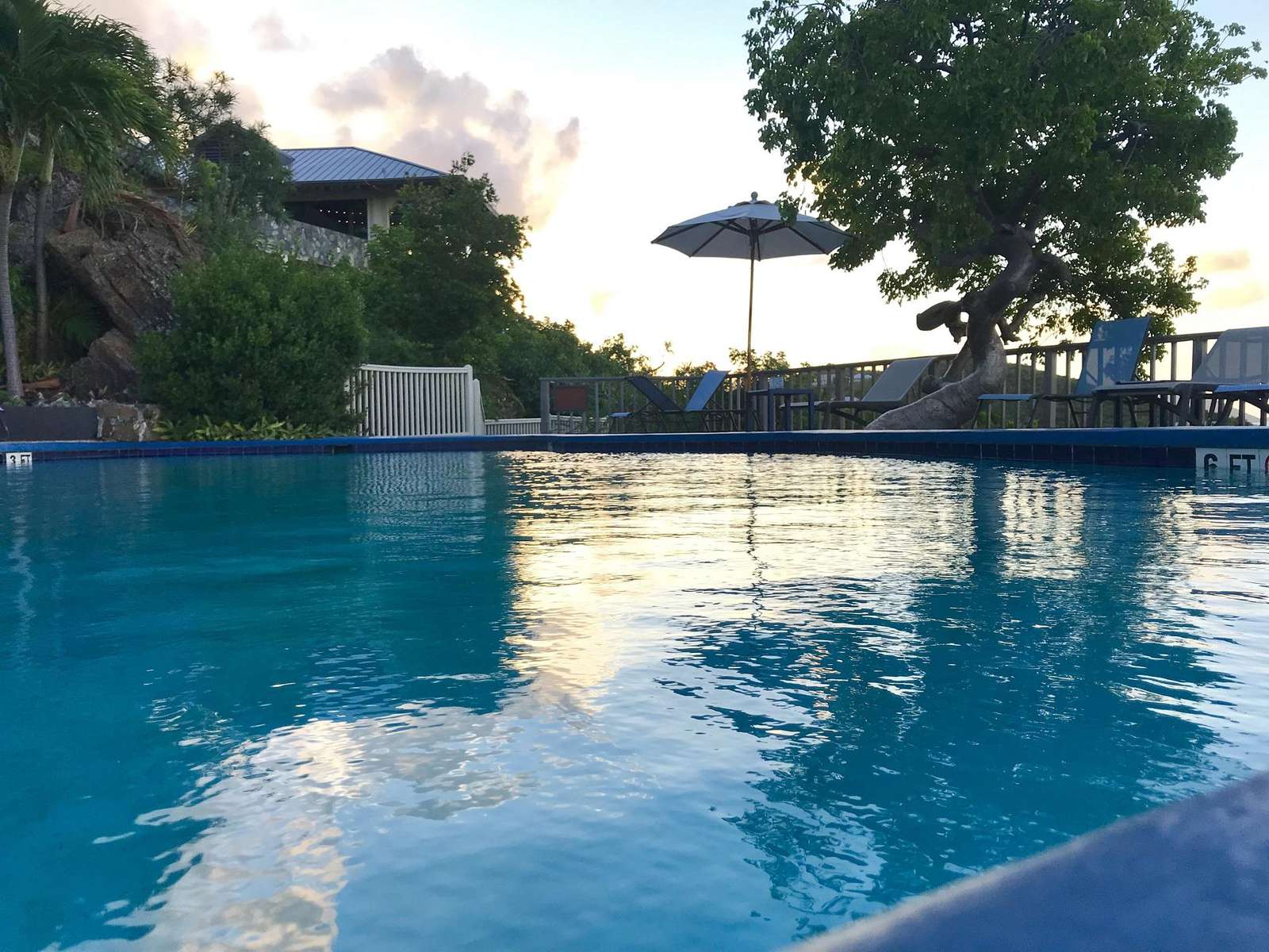 Terrace Pool Sunset reflections