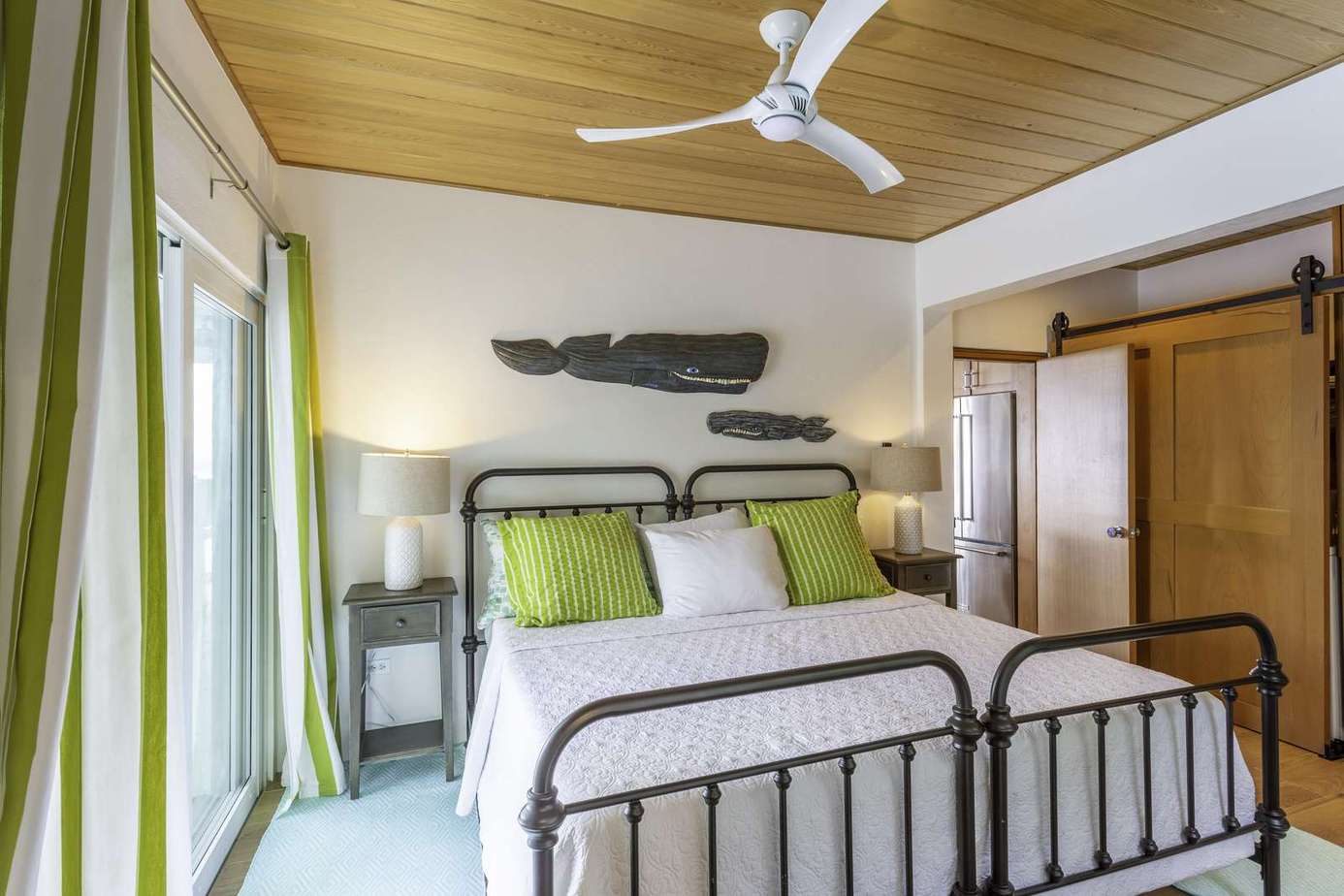 Cozy bedroom with natural light and rustic charm