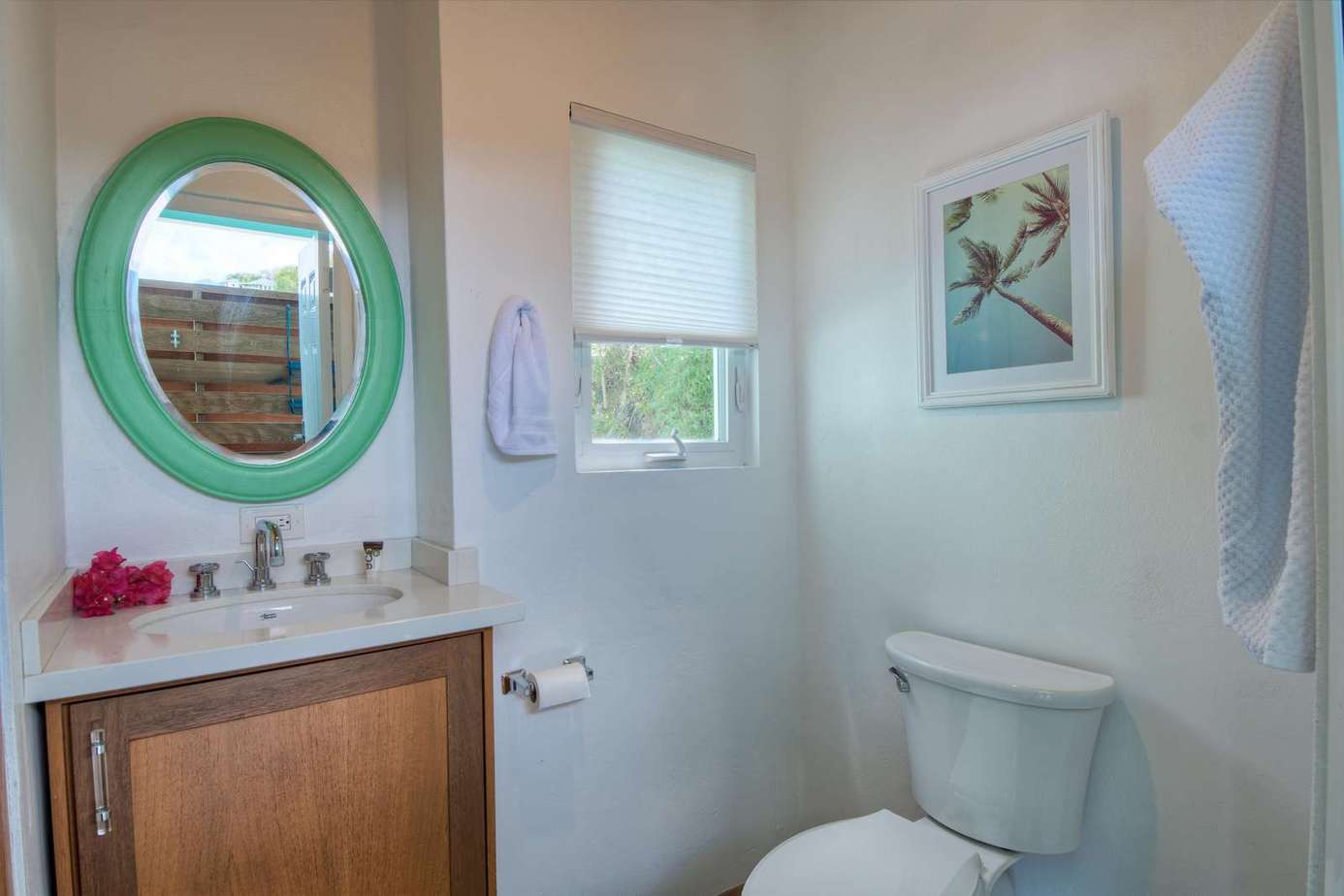 Bright and airy bathroom with modern fixtures and natural light