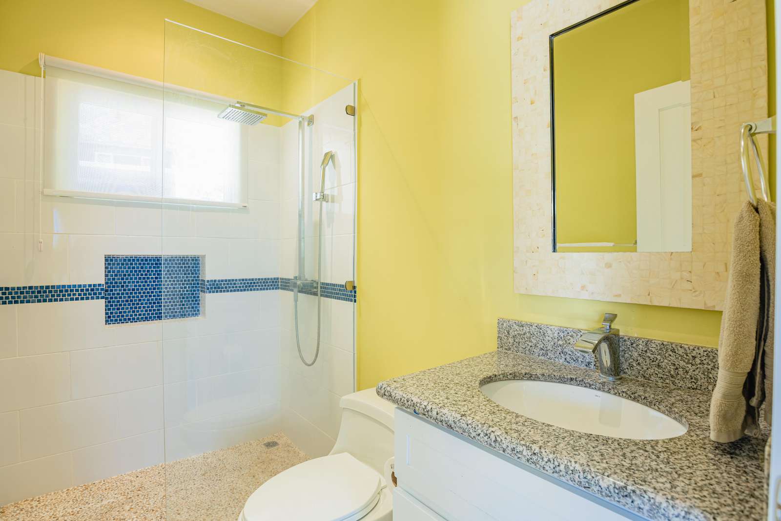 Full bathroom, walk in shower, inside guest casita