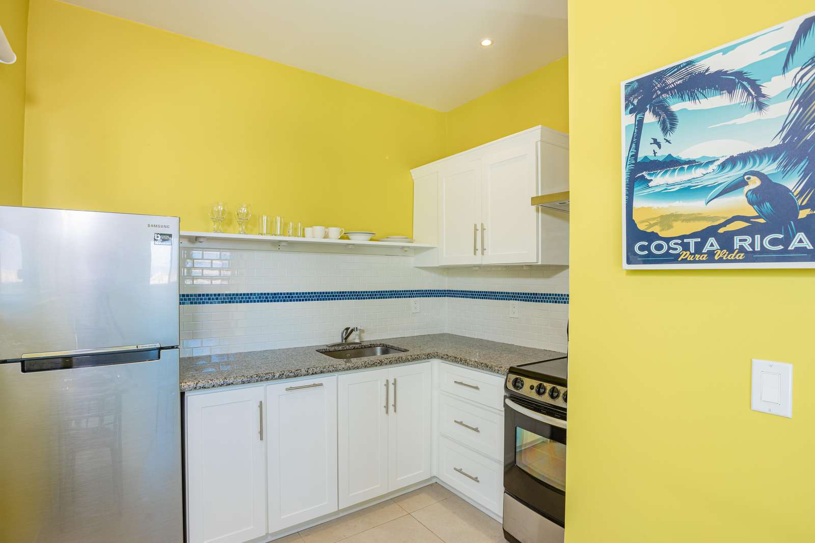 Kitchen area inside the guest casita
