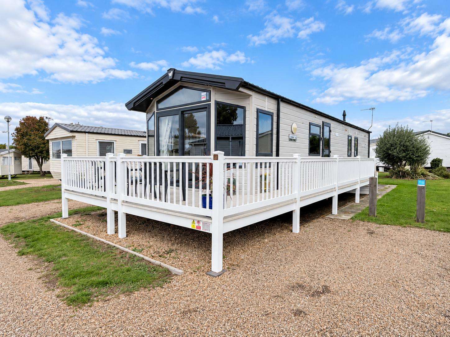 Experience the magic of Horsey Gap seals during a romantic getaway UK, staying in a cosy caravan with decking at Summerfields Holiday Park. - property