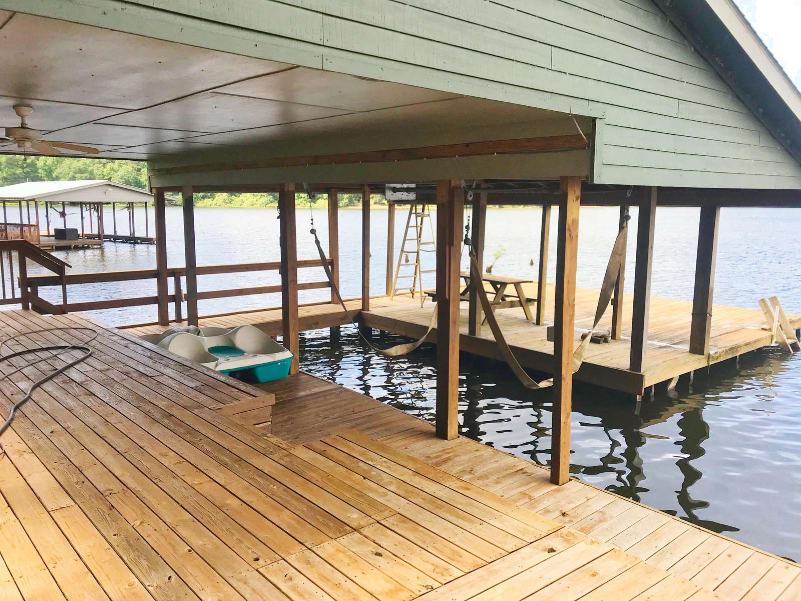 We are currently working on the dock and will have it done prior to Memorial weekend.