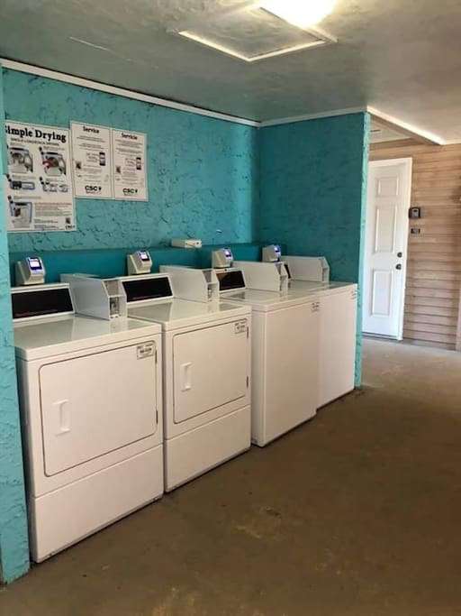 each floor of each building has 2 washers and 2 dryers.
