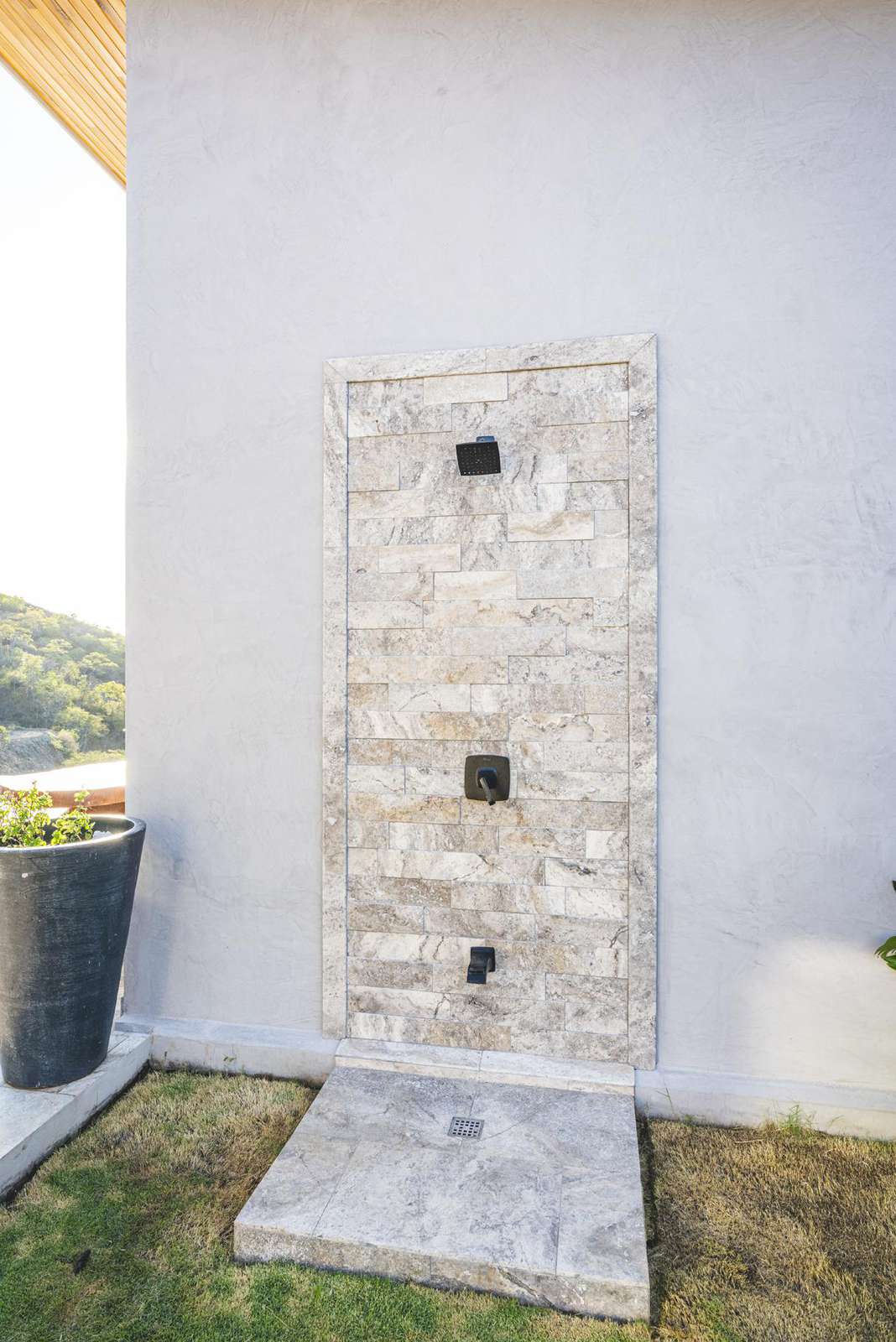 Outdoor shower area