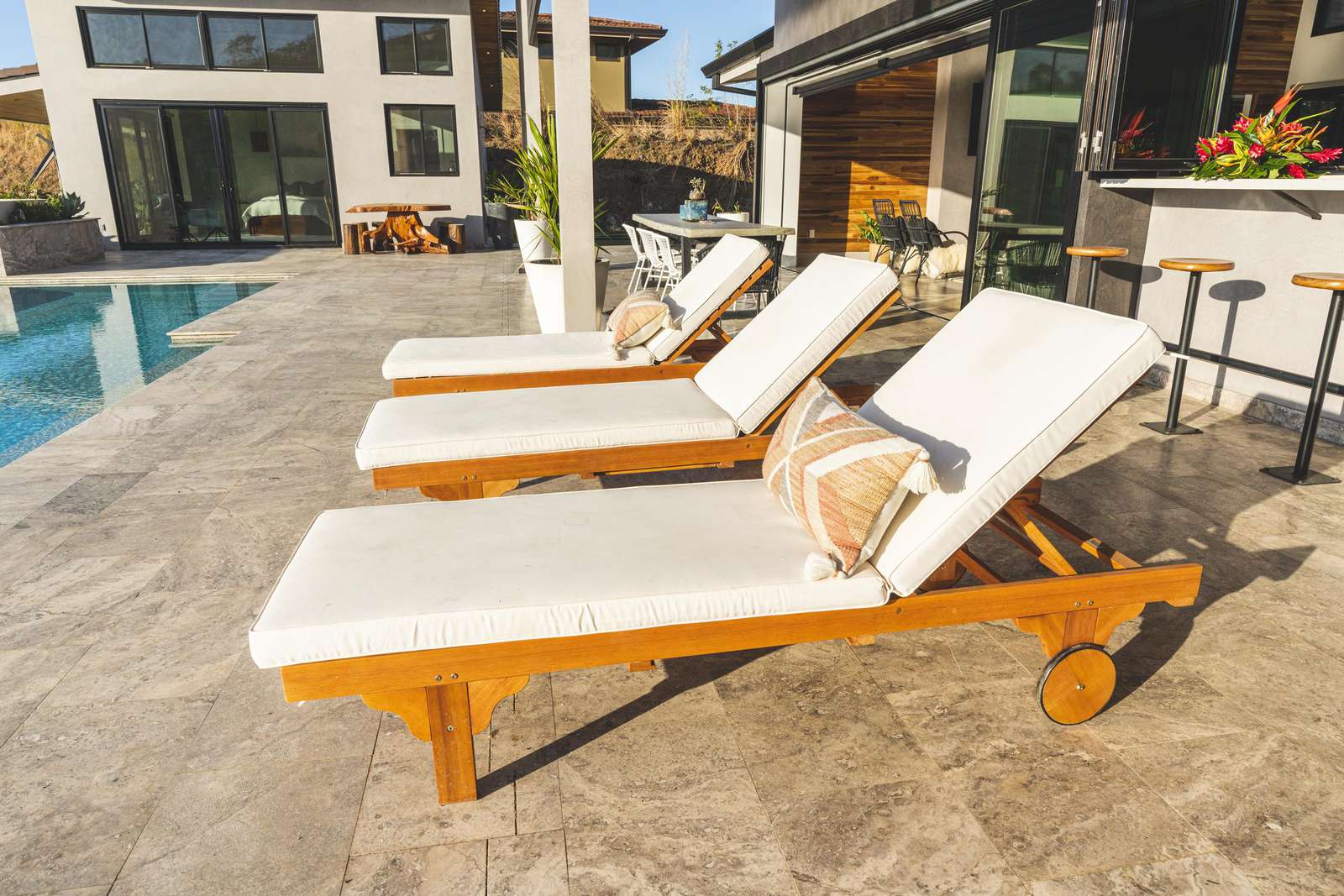 Poolside lounging