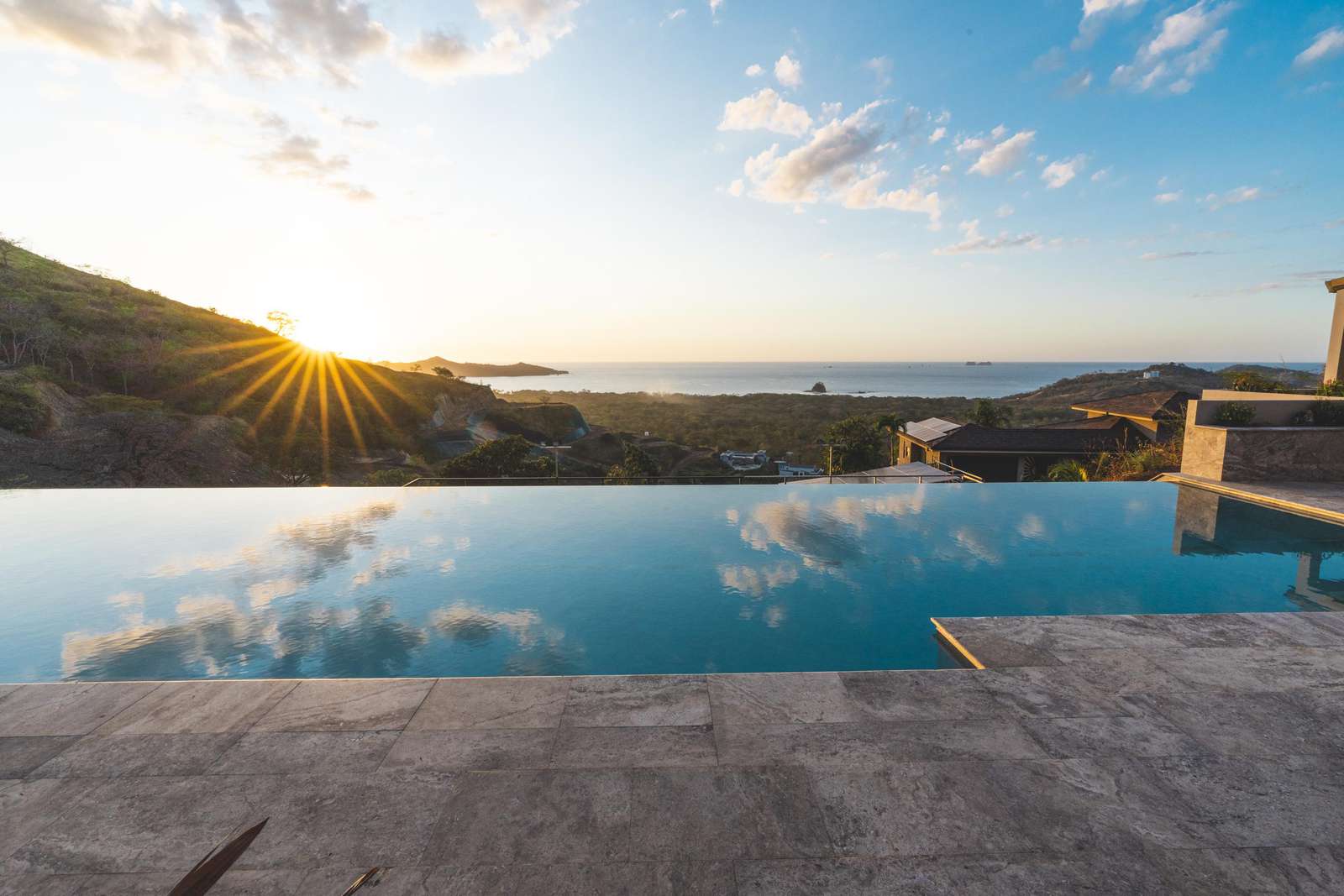 Private infinity edge lap pool