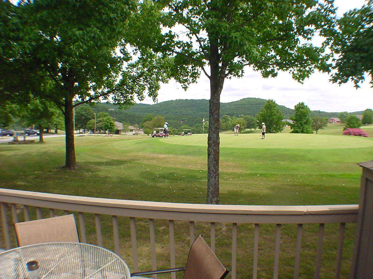 View of golf course from the deck