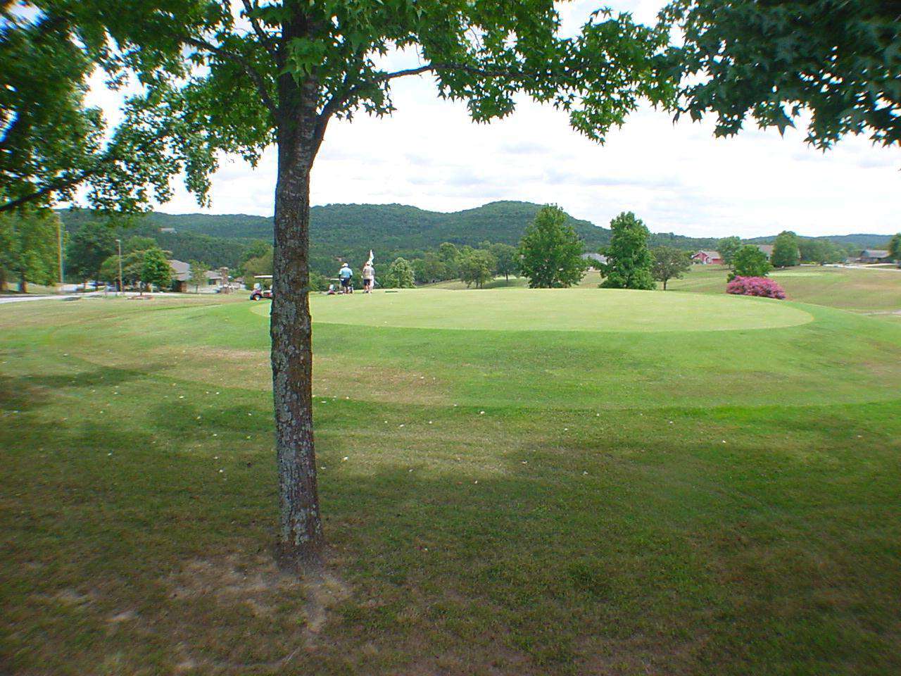 View of golf course from the deck