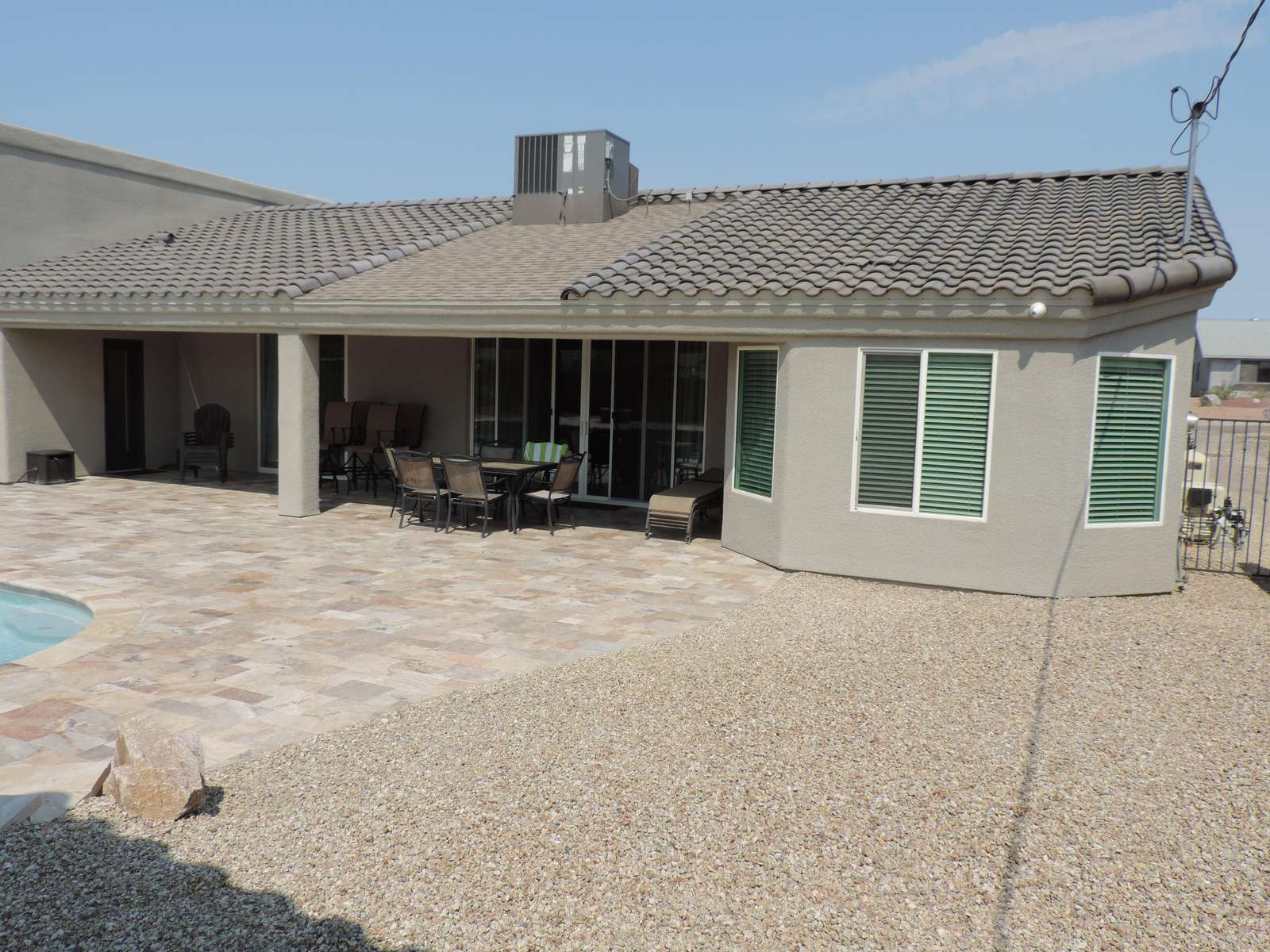 View from outdoor kitchen