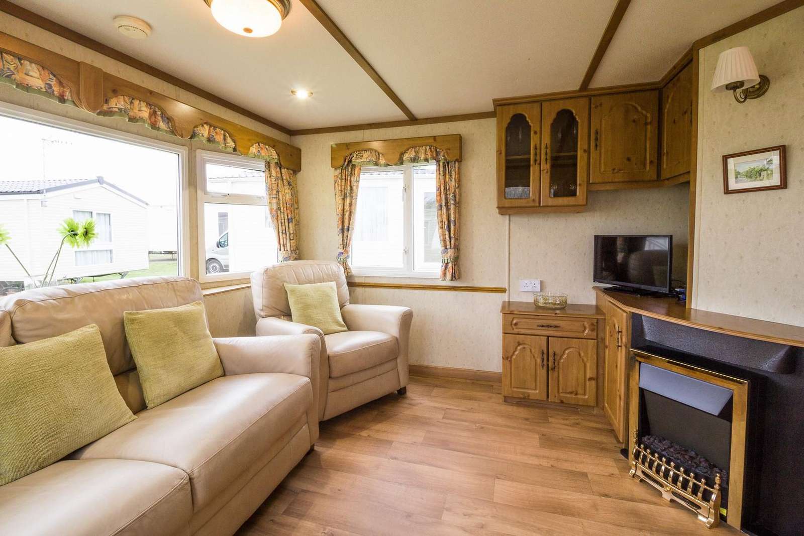 Great living area in this caravan with double glazing and central heating.