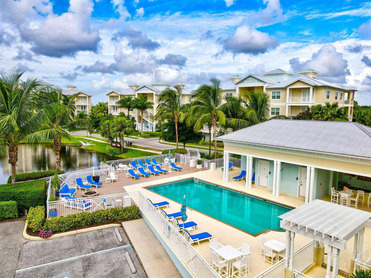 community pool and clubhouse area
