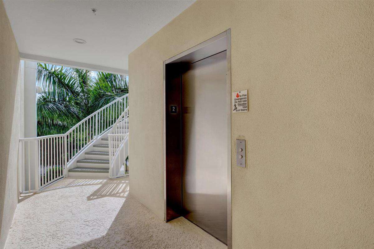 Take the elevator or the stairs up to the condo