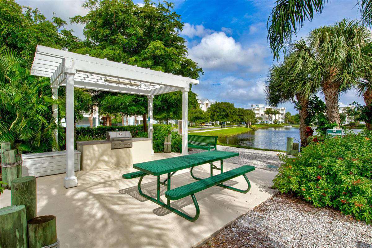 community picnic and grilling area