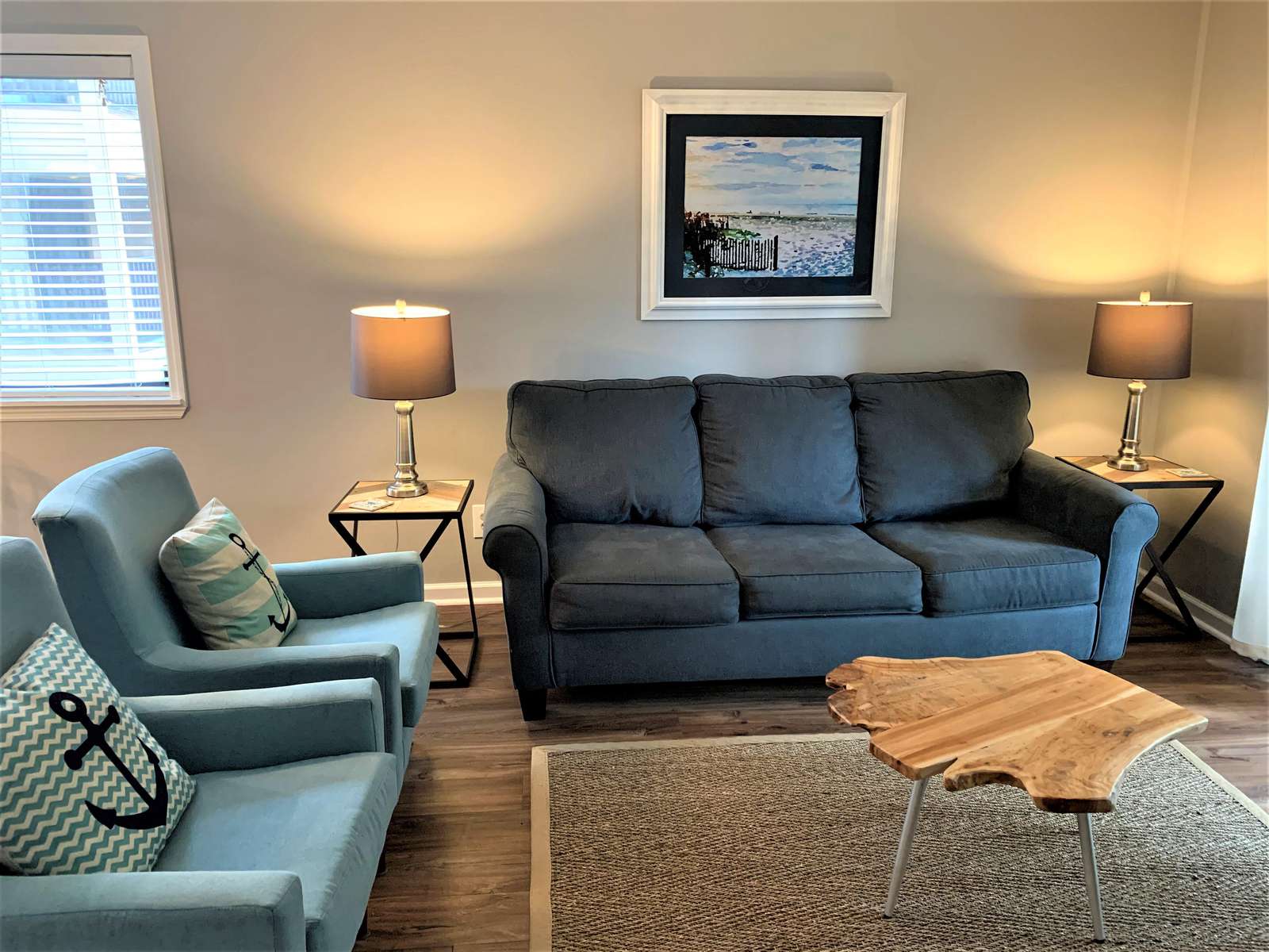 Pull out sofa and Plenty of Seating in Greatroom