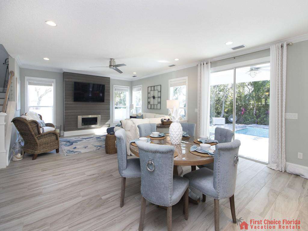 Seaside Retreat - Dining Area and Living Room Combined