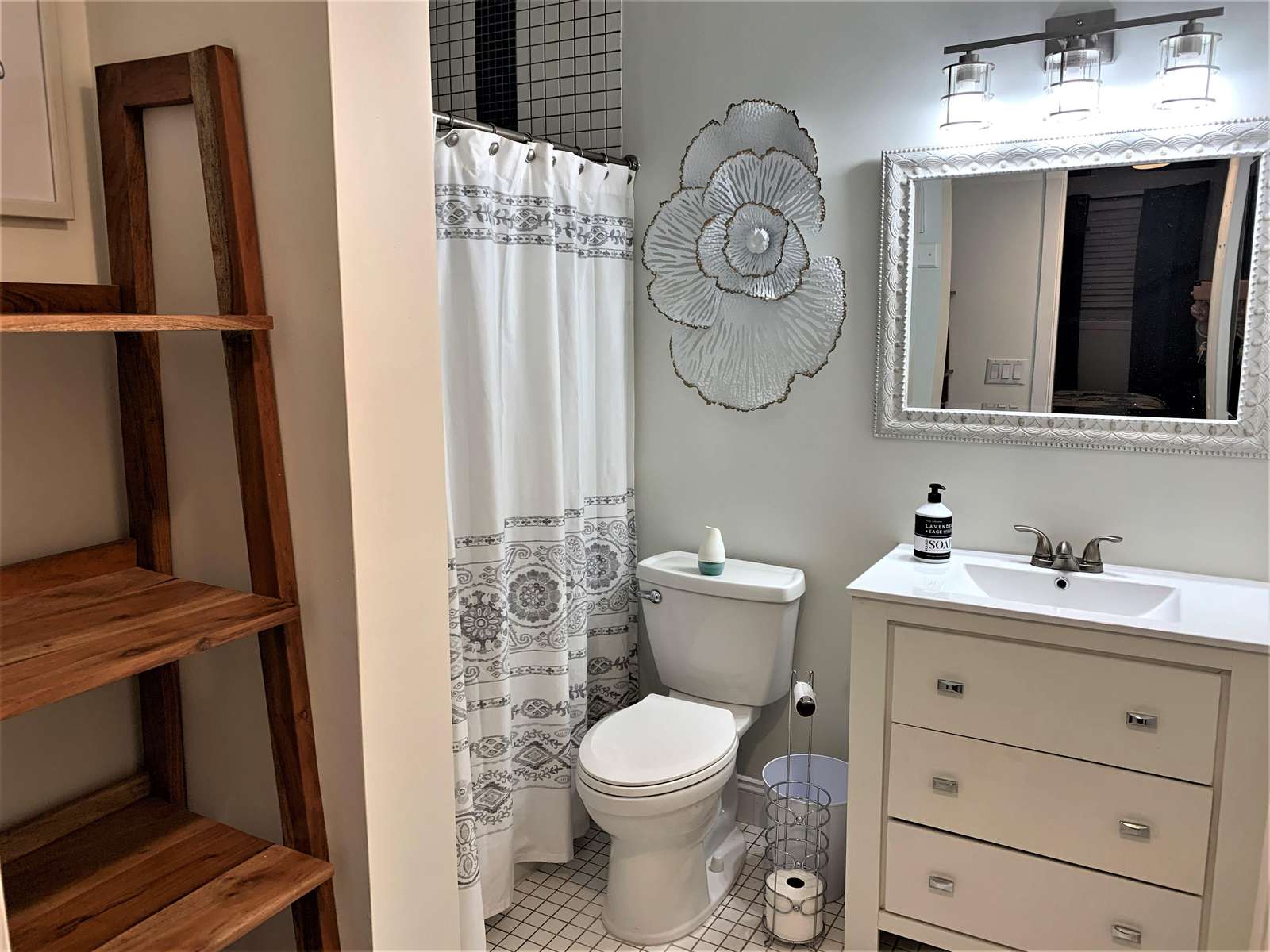 Master Bath with Tiled walk-in Shower