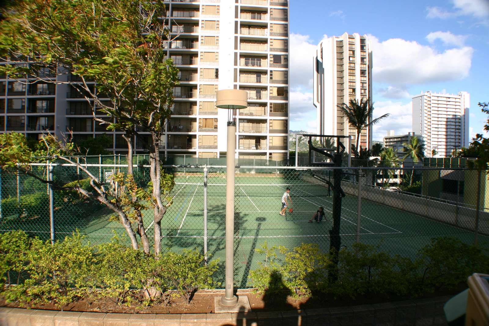 tennis court on the recreation deck