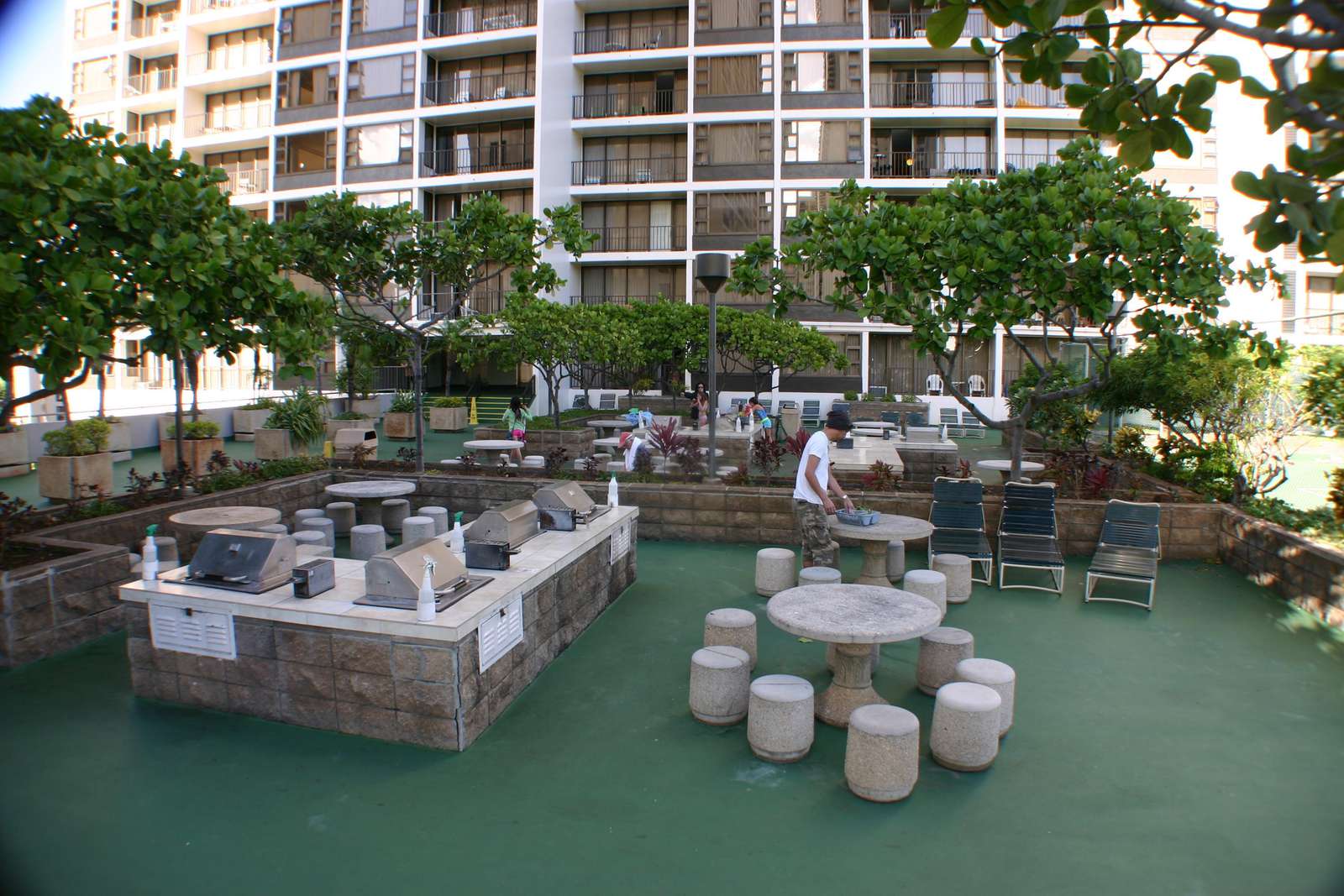 BBQ area on the recreation deck
