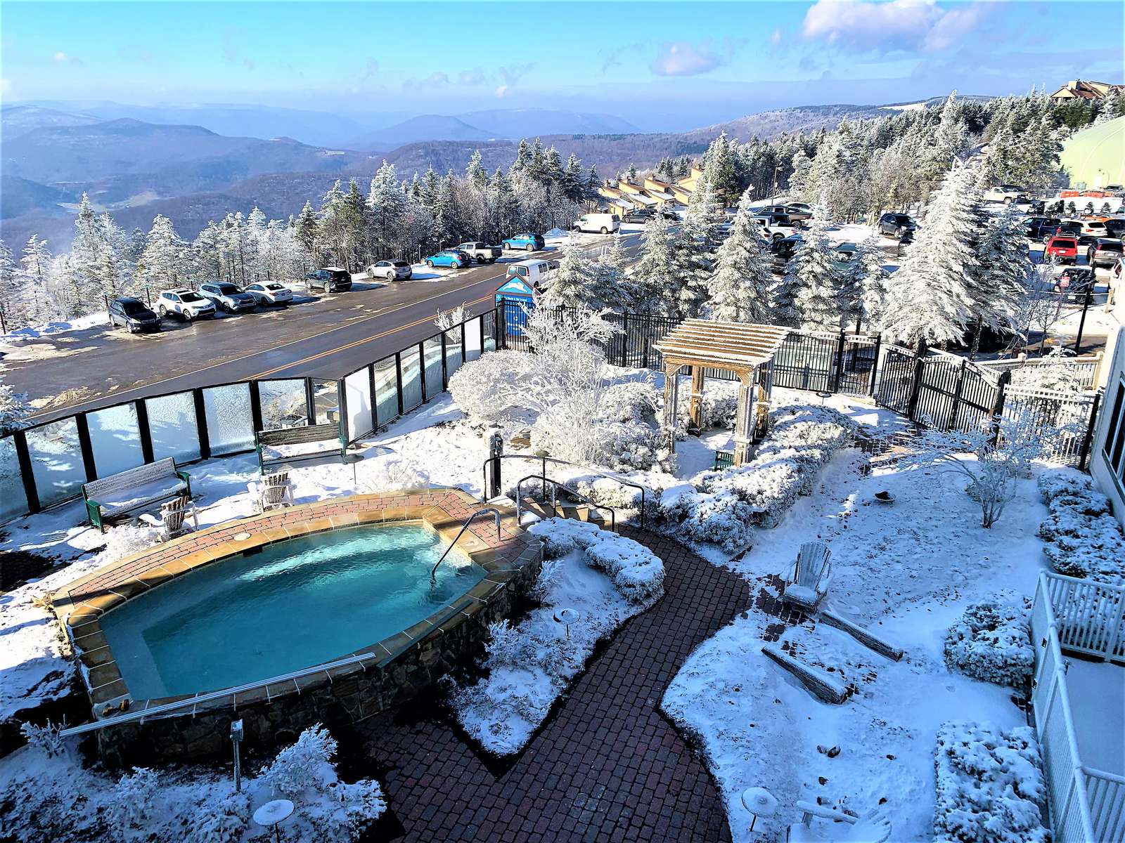 View of Hot Tub from condo