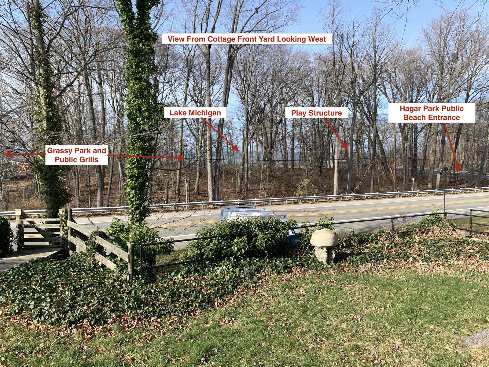 Quick Map of area across from Cottages