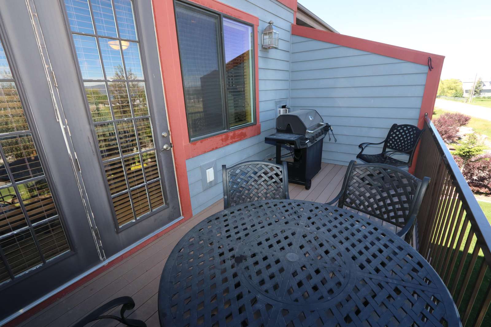 Deck with grill and furniture