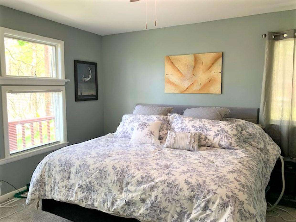 Master bedroom with king bed