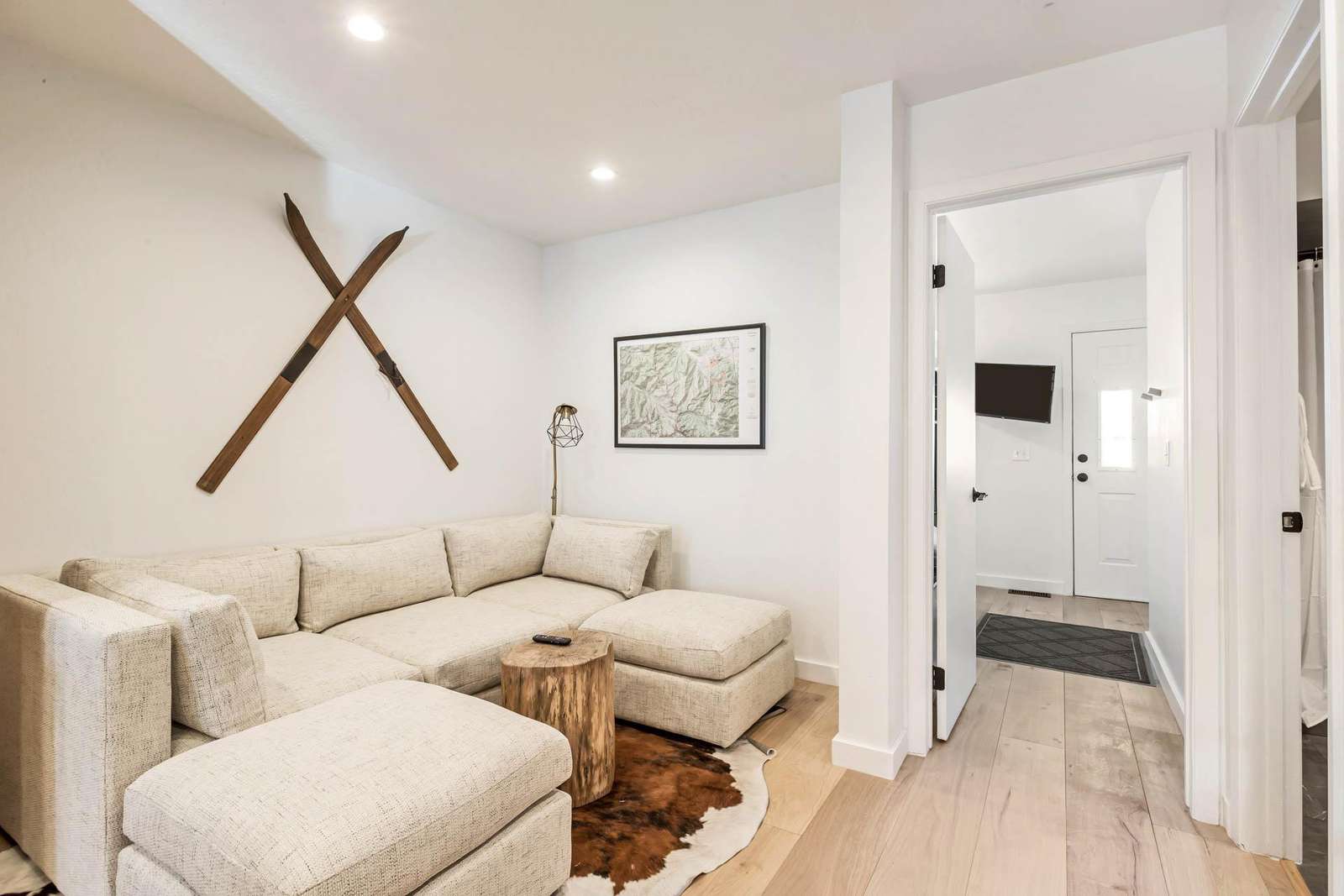 Lounge TV area, downstairs - designer furniture