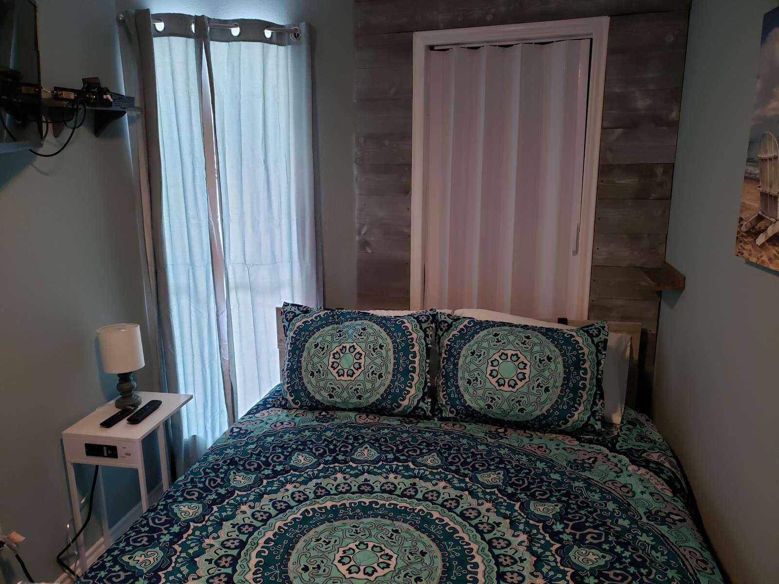 very plush queen sized bed, with ample storage built in