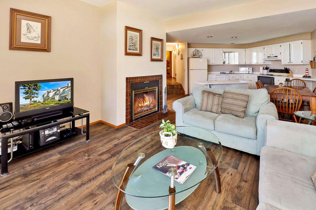 Living Room with Cozy Fireplace