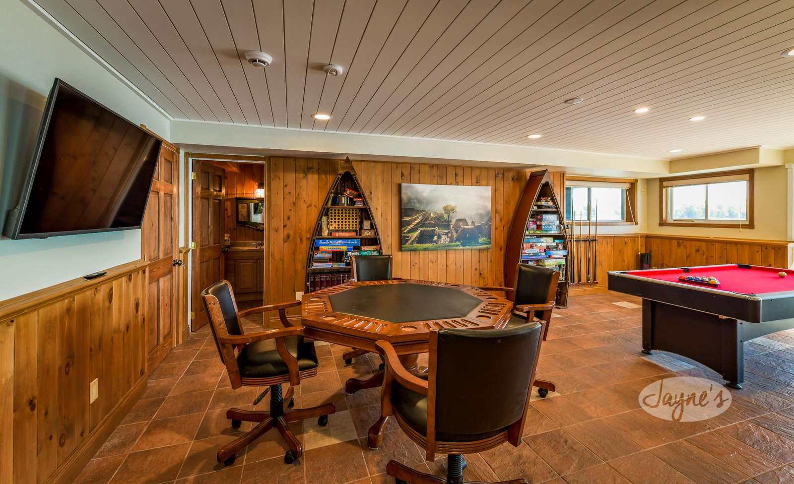 Pool Table Room & Seating - Lower Level