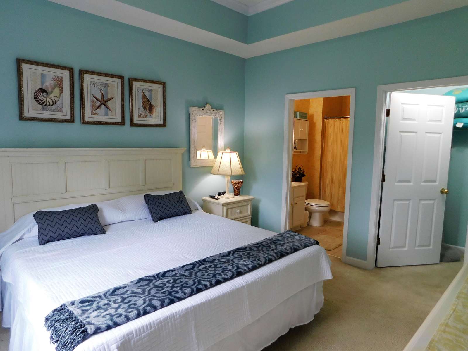 Master bedroom with king bed