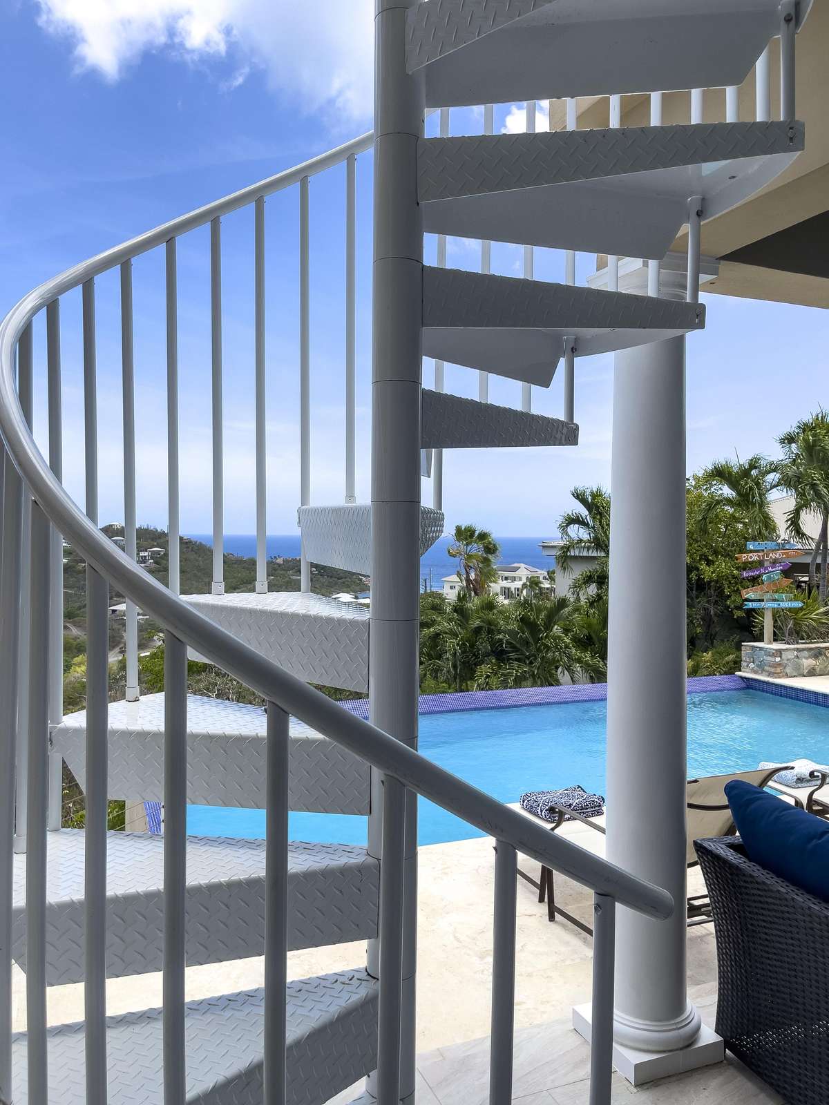 Pool Stairs to Upper Patio